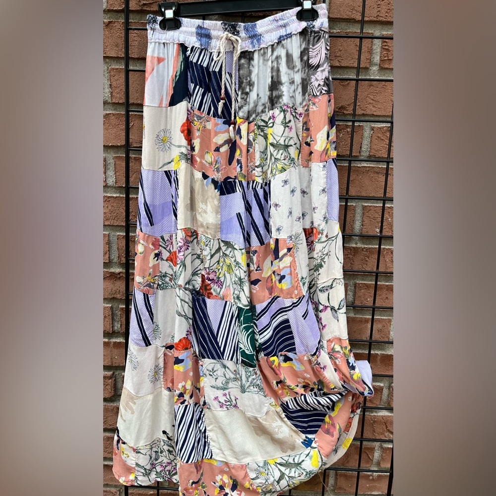 Jackpot New York Patchwork Long Maxi Skirt Size Small